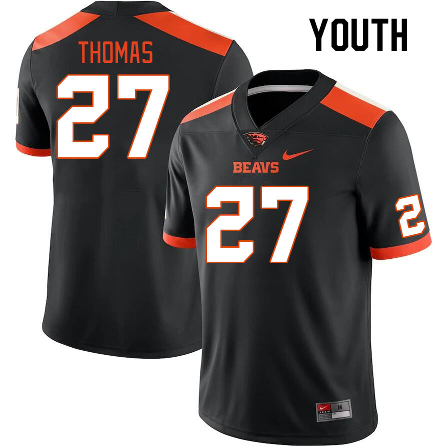 Youth #27 Noble Thomas Oregon State Beavers College Football Jerseys Stitched Sale-Black